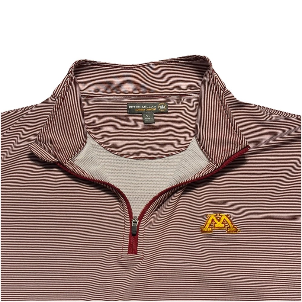 Peter Millar Summer Comfort Long Sleeve Pullover U Of M Minnesota Gophers Sz XL